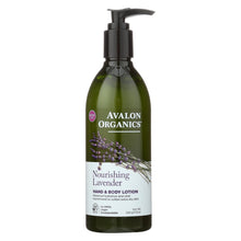 Load image into Gallery viewer, Avalon Organics Hand And Body Lotion Lavender - 12 Fl Oz