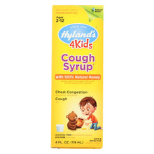 Load image into Gallery viewer, Hylands Homeopathic Cough Syrup - 100 Percent Natural Honey - 4 Kids - 4 Oz