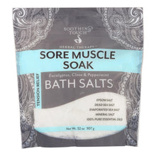 Load image into Gallery viewer, Soothing Touch Bath Salts - Sore Muscle Soak - 32 Oz