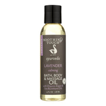 Load image into Gallery viewer, Soothing Touch Bath Body And Massage Oil - Organic - Ayurveda - Lavender - Calming - 4 Oz