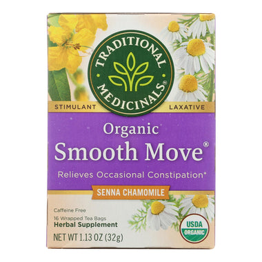Traditional Medicinals Organic Smooth Tea - Senna Chamomile - 16 Bags