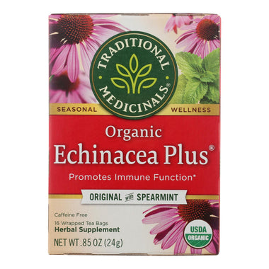 Traditional Medicinals Organic Echinacea Plus Tea - Caffeine Free - 16 Bags