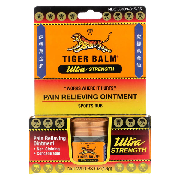 Tiger Balm Ultra Strength Pain Relieving Ointment - 0.63 Oz