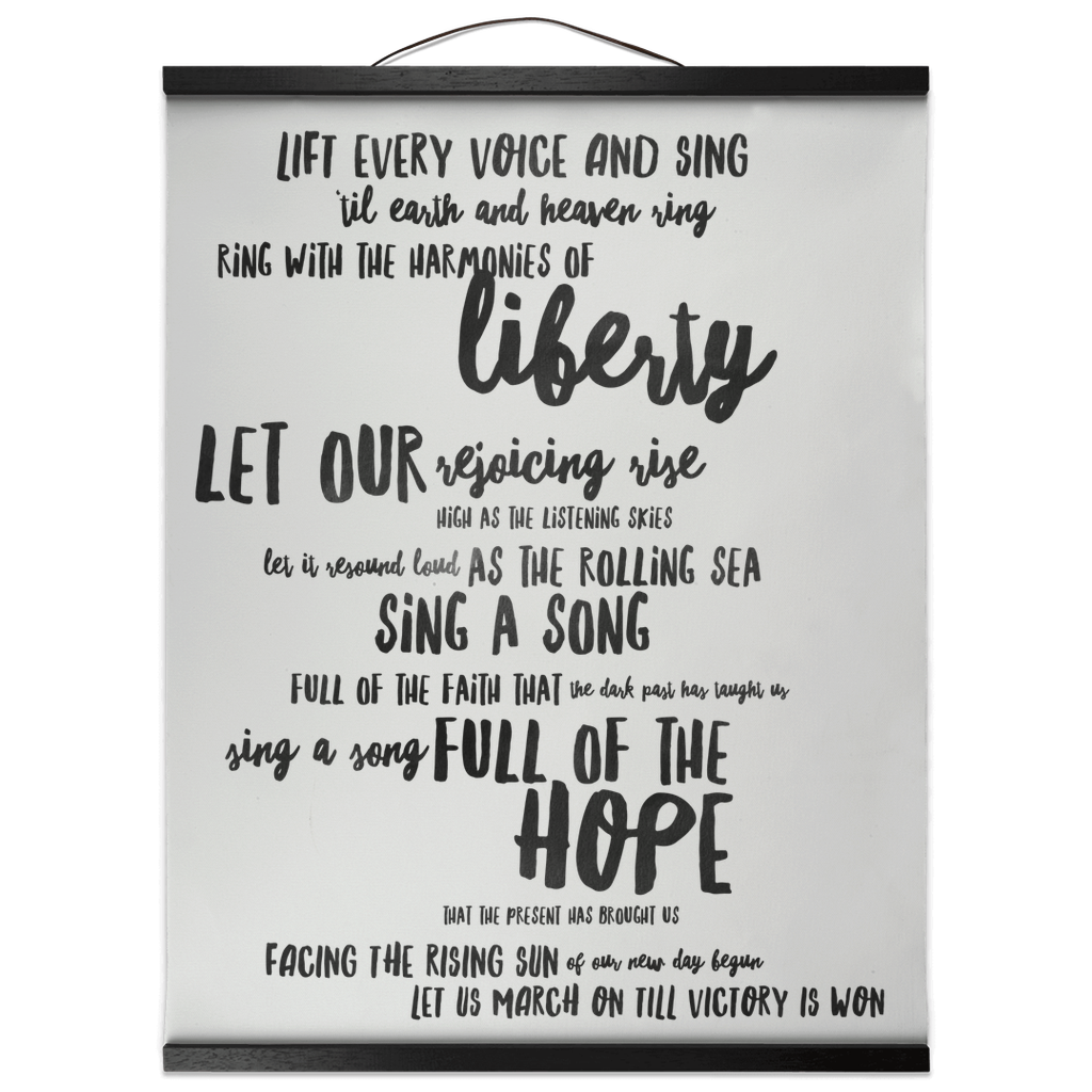 Lift Every Voice And Sing (The Negro National Anthem) Hanging Canvas Wall Art