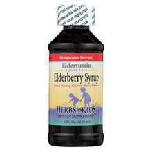 Load image into Gallery viewer, Herbs For Kids Eldertussin Elderberry Syrup - 4 Oz
