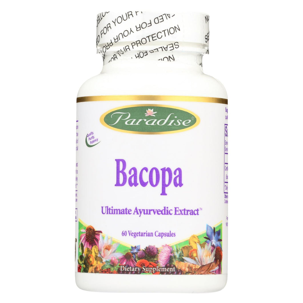 Paradise Herbs Bacopa - 60 Vegetarian Capsules