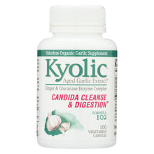 Load image into Gallery viewer, Kyolic - Aged Garlic Extract Candida Cleanse And Digestion Formula 102 - 100 Vegetarian Capsules
