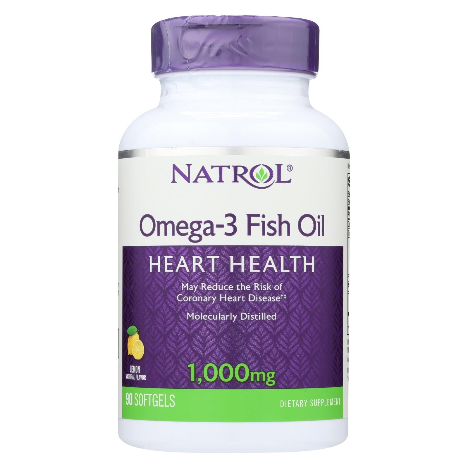 Natrol Omega-3 Fish Oil Lemon - 1000 Mg - 90 Softgels