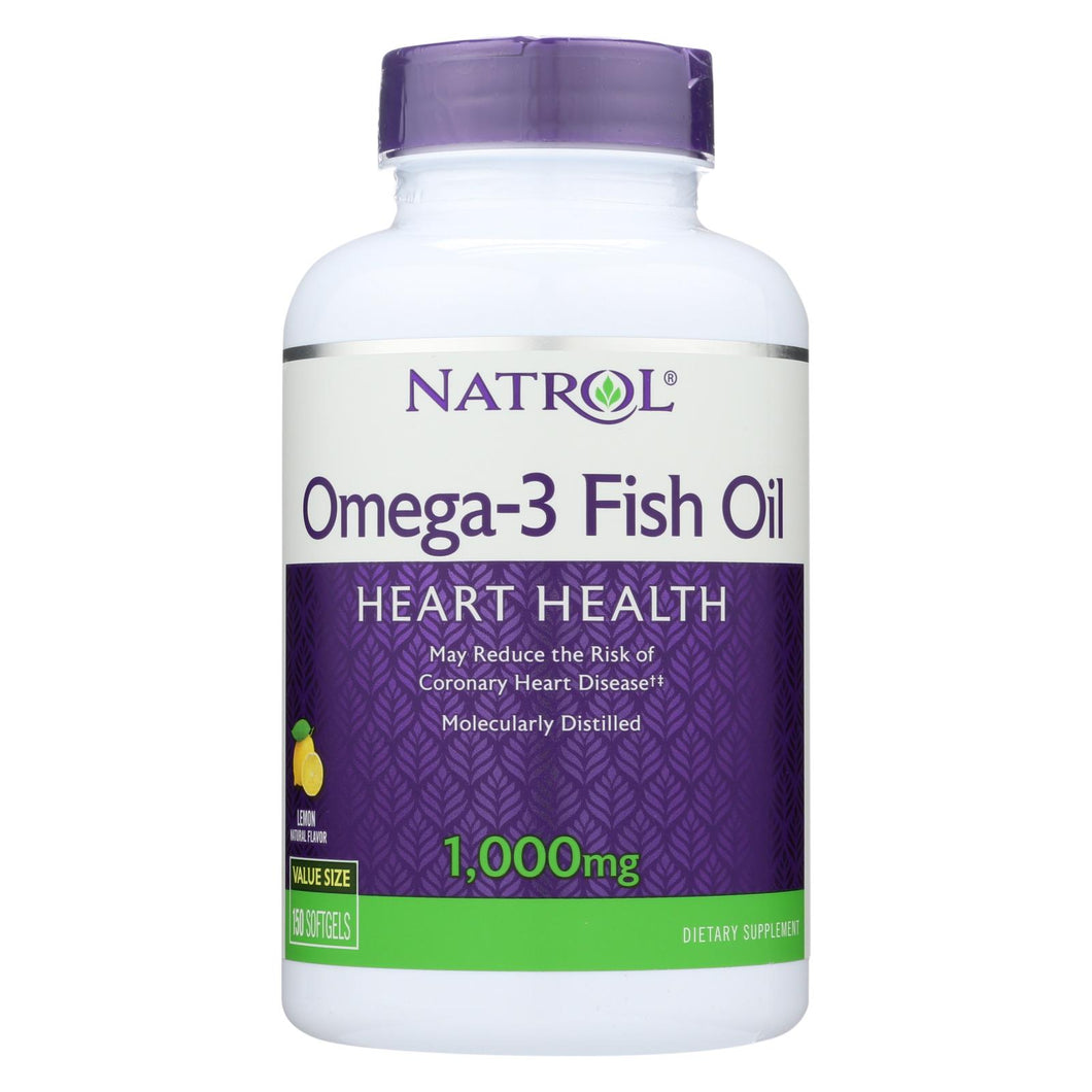 Natrol Omega-3 Fish Oil Lemon - 1000 Mg - 150 Softgels