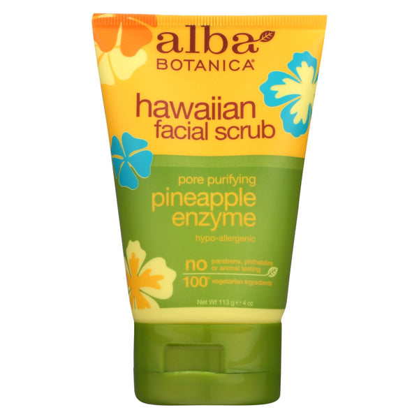 Alba Botanica - Hawaiian Pineapple Enzyme Facial Scrub - 4 Fl Oz