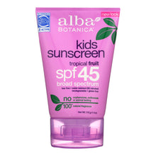 Load image into Gallery viewer, Alba Botanica - Natural Very Emollient Sunscreen For Kids - Spf 45 - 4 Oz
