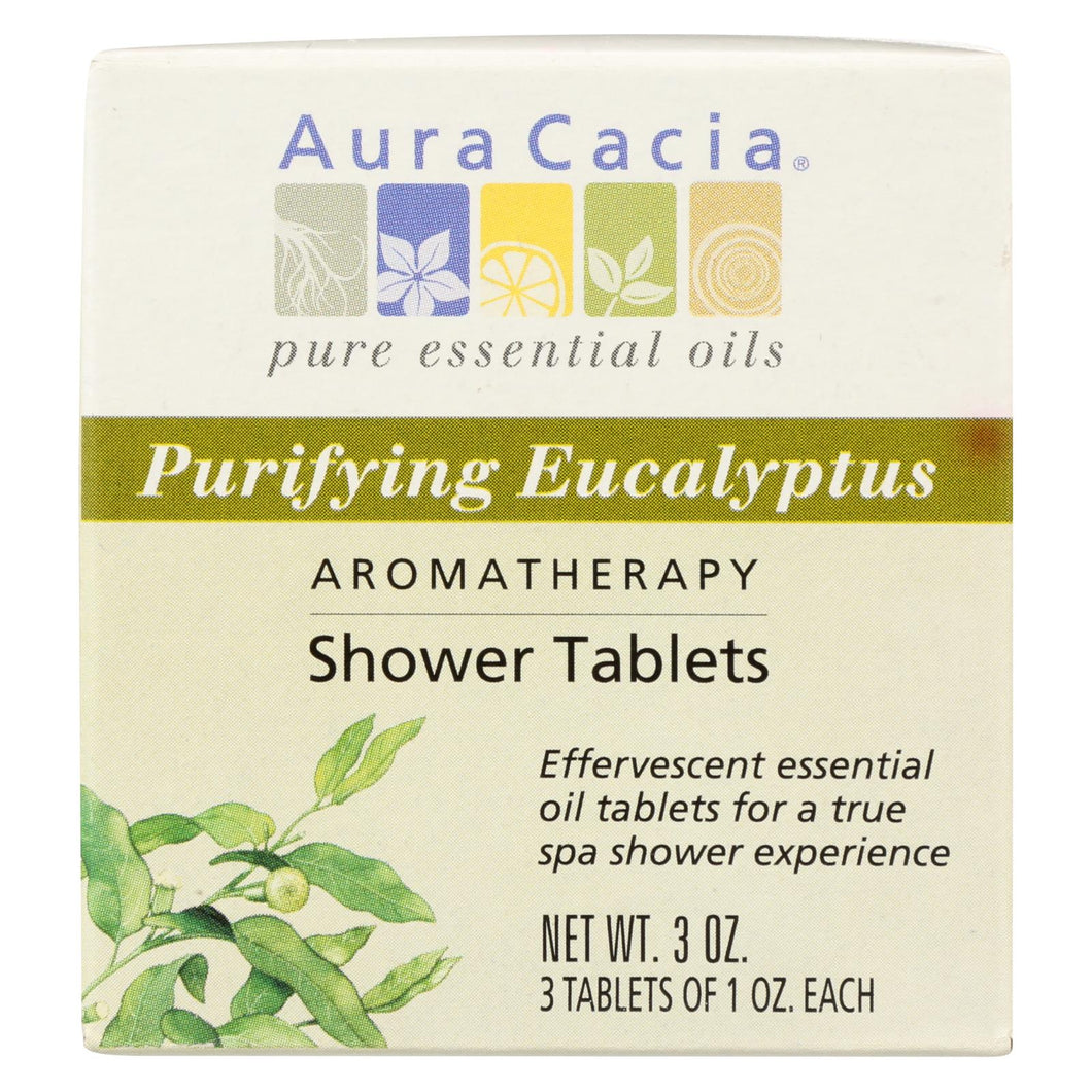 Aura Cacia - Purifying Aromatherapy Shower Tablets Eucalyptus - 3 Tablets