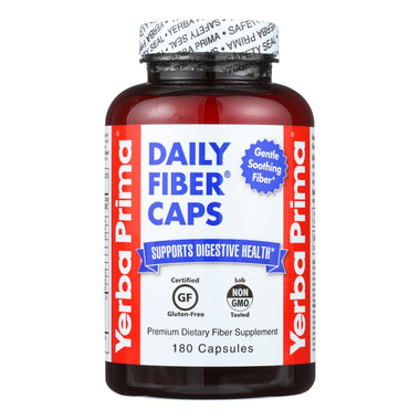 Yerba Prima Daily Fiber Caps - 625 Mg - 180 Capsules