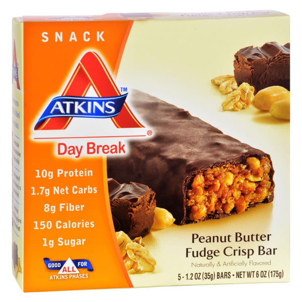 Atkins Day Break Bar Peanut Butter Fudge Crisp - 5 Bars