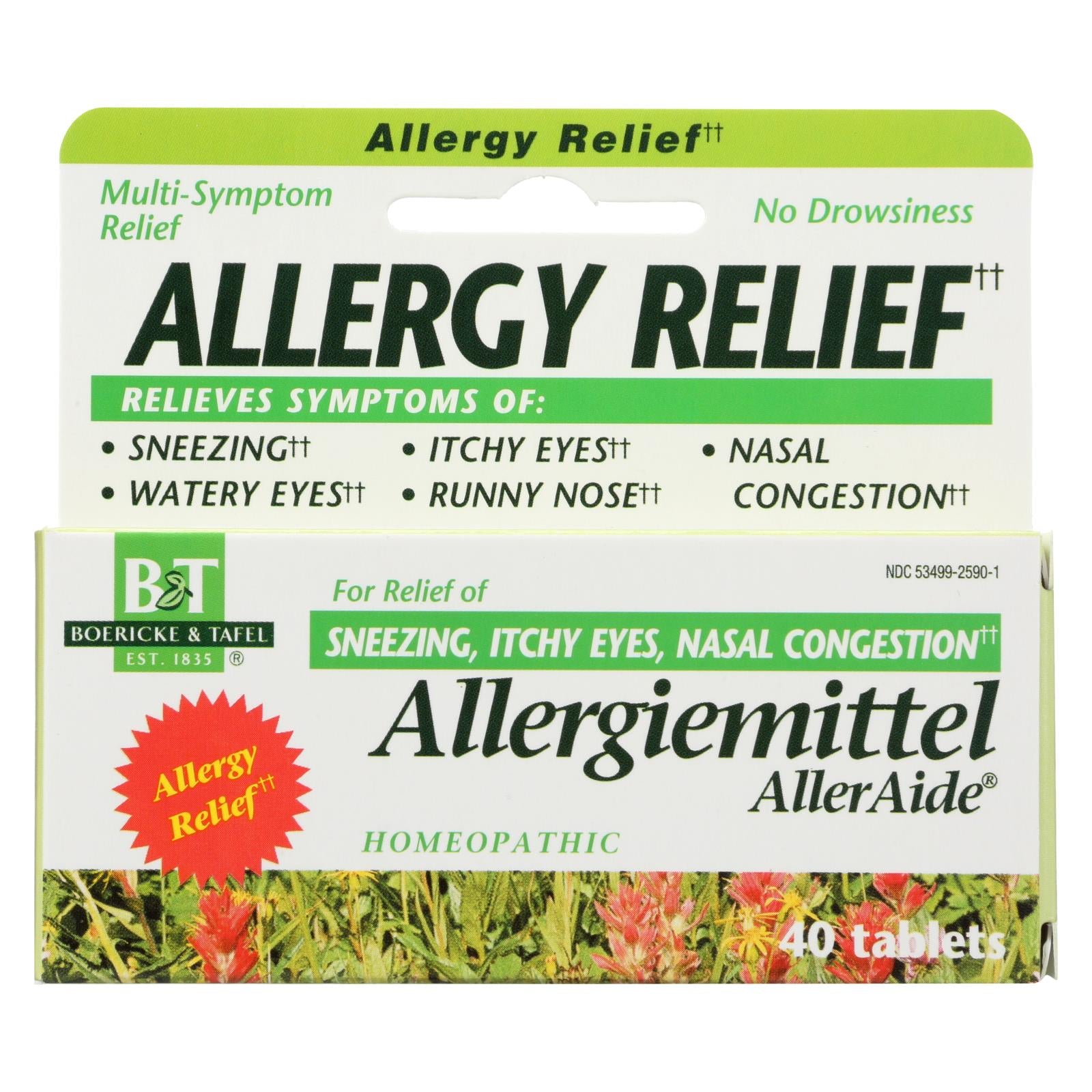 Boericke And Tafel - Allergiemittel Alleraide - 40 Tablets