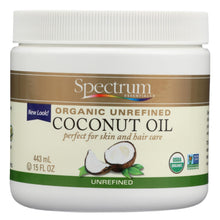 Load image into Gallery viewer, Spectrum Essentials Organic Coconut Oil - Unrefined - 15 Oz
