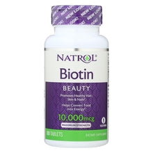 Load image into Gallery viewer, Natrol Biotin - 10000 Mcg - 100 Tablets
