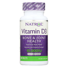Load image into Gallery viewer, Natrol Vitamin D3 - 10000 Iu - 60 Tablets
