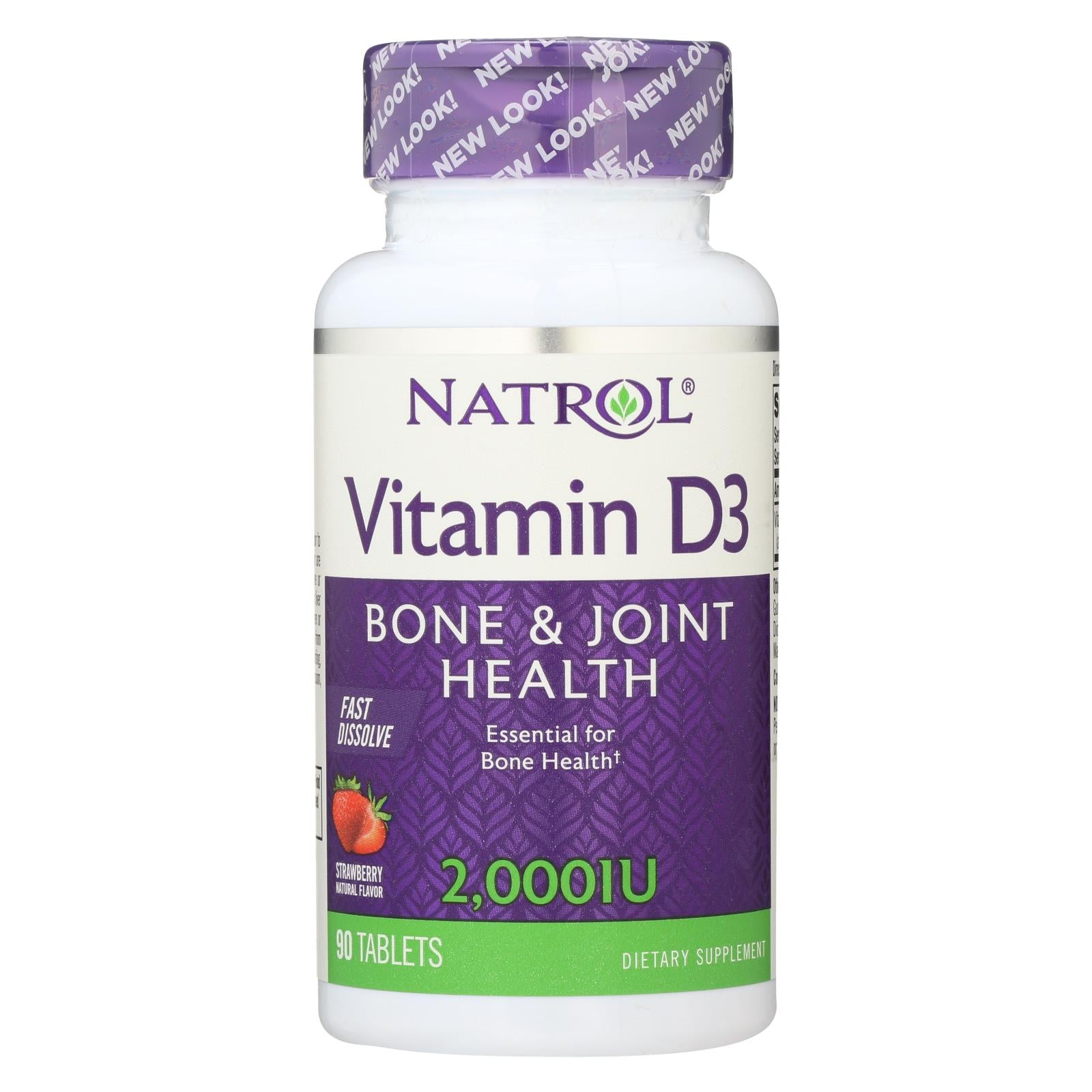 Natrol Vitamin D3 Wild Cherry - 2000 Iu - 90 Mini Tablets