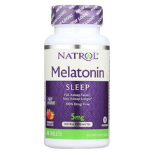 Load image into Gallery viewer, Natrol Melatonin Fast Dissolve Tablets Strawberry - 5 Mg - 90 Tablets
