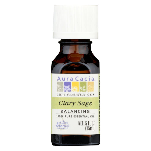 Aura Cacia - Essential Oil Clary Sage - 0.5 Fl Oz