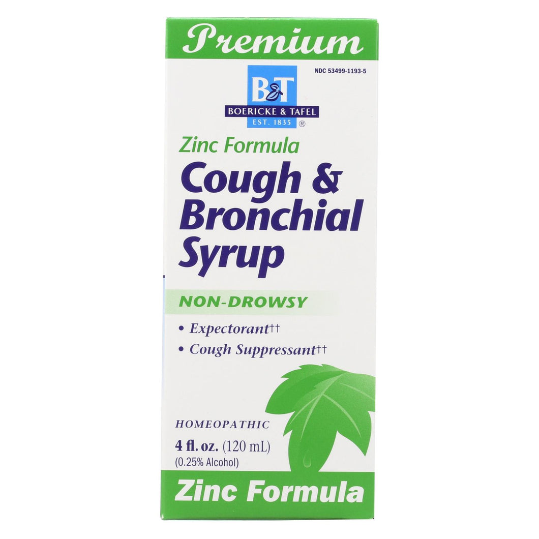Boericke And Tafel - Cough And Bronchitis Syrup With Zinc - 4 Oz