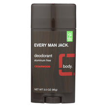 Load image into Gallery viewer, Every Man Jack Body Deodorant - Cedarwood - Aluminum Free - 3 Oz
