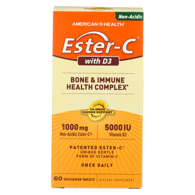 American Health - Ester-c With D3 Bone And Immune Health Complex - 60 Tablets
