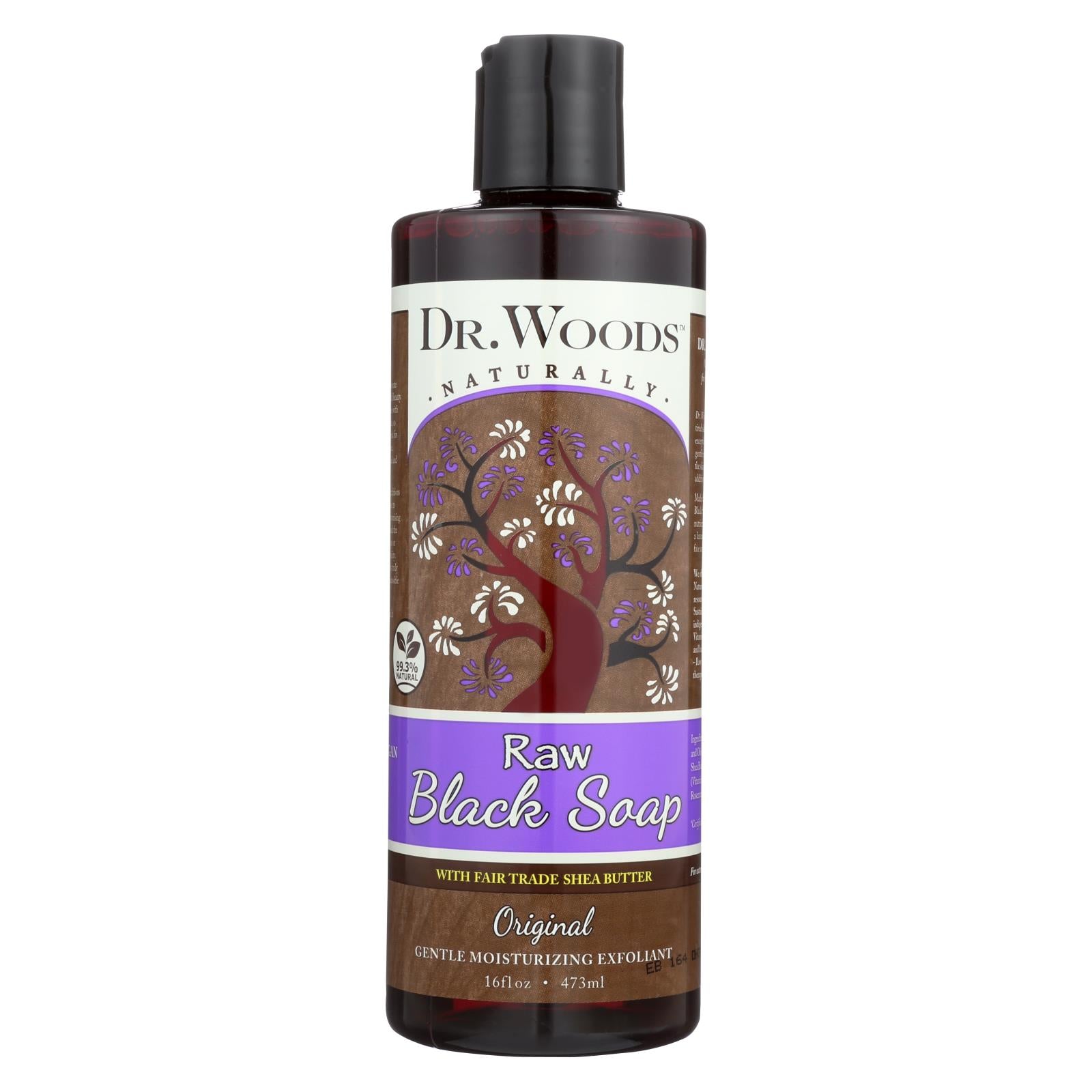 Dr. Woods Shea Vision Pure Black Soap With Organic Shea Butter - 16 Fl Oz