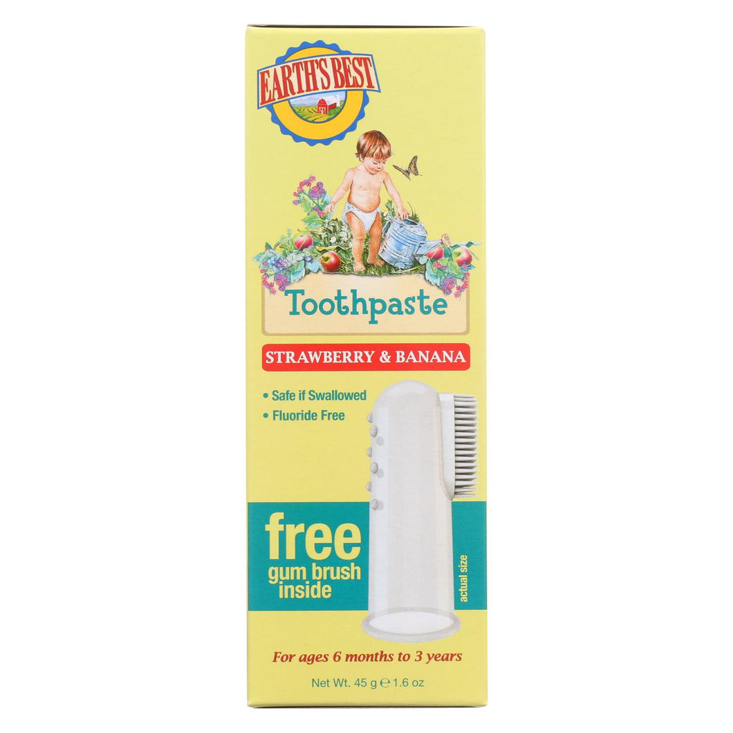 Earth's Best Toddler Toothpaste Strawberry Banana - 1.6 Oz