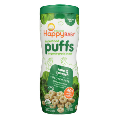 Happy Baby Organic Puffs Greens - 2.1 Oz - Quantity: 6