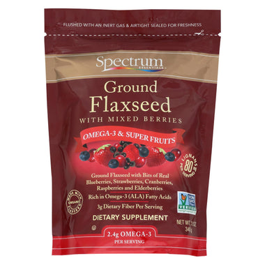 Spectrum Essentials Ground Flax With Mixed Berries - 12 Oz