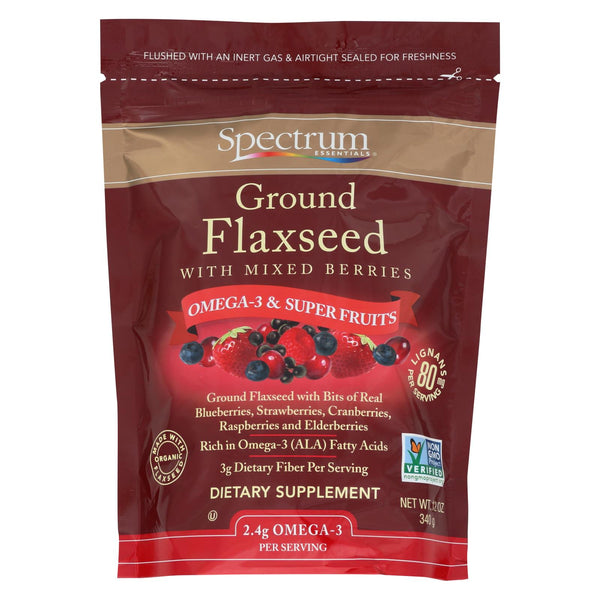 Spectrum Essentials Ground Flax With Mixed Berries - 12 Oz