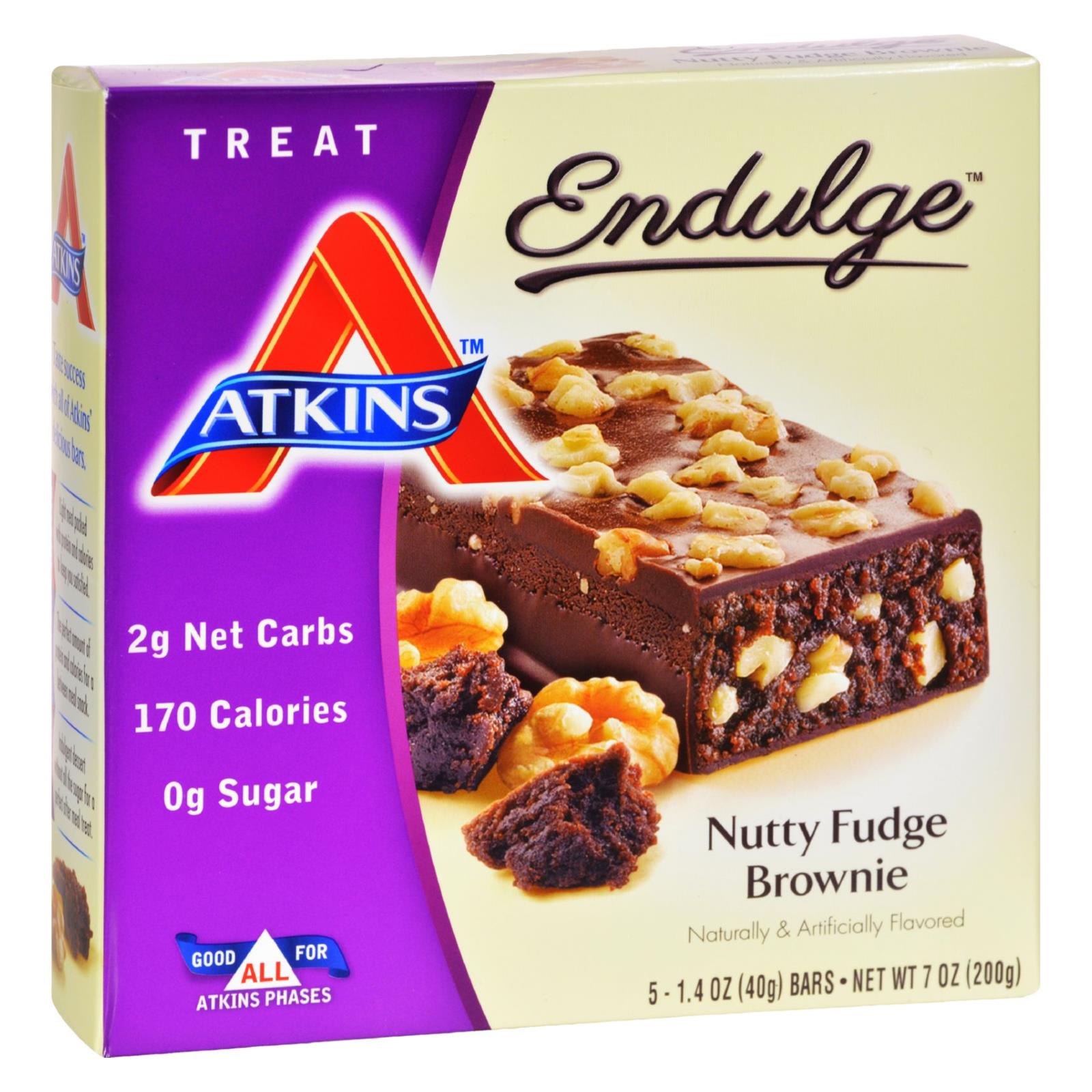 Atkins Endulge Bar Nutty Fudge Brownie - 5 Bars