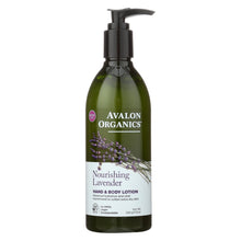 Load image into Gallery viewer, Avalon Organics Hand And Body Lotion Lavender - 12 Fl Oz
