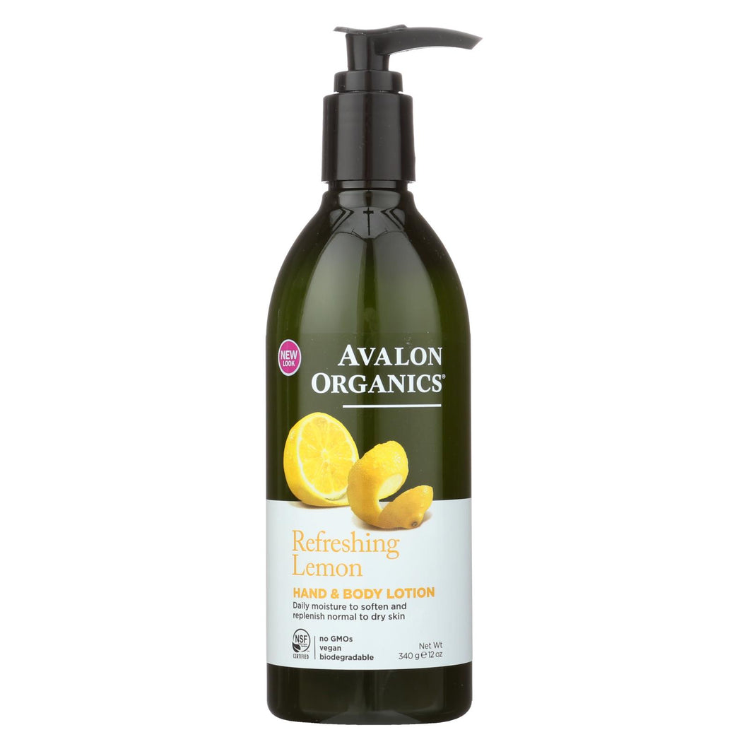 Avalon Organics Hand And Body Lotion Lemon - 12 Fl Oz