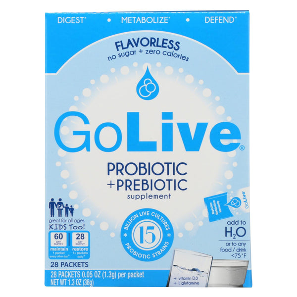 Golive Probiotic Products Probiotic And Prebiotic - Flavorless - 28 Packets - 1 Each