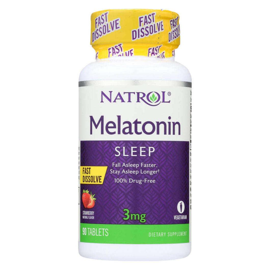 Natrol Melatonin Fast Dissolve Strawberry - 3 Mg - 90 Tablets