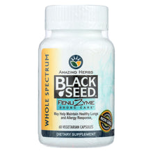 Load image into Gallery viewer, Amazing Herbs - Black Seed Fenuzyme Bronc Care - 60 Capsules
