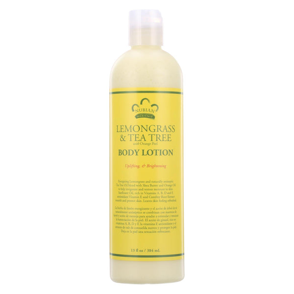 Nubian Heritage Lotion - Lemongrass And Tea Tree - 13 Oz