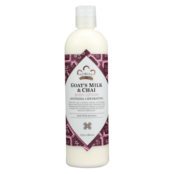 Nubian Heritage Lotion - Goats Milk And Chai - 13 Fl Oz