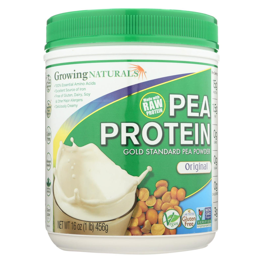 Growing Naturals Yellow Pea Protein - Original - 16 Oz