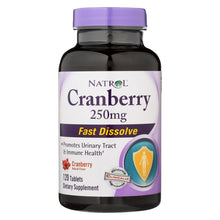 Load image into Gallery viewer, Natrol Cranberry Fast Dissolve - 250 Mg - 120 Tablets
