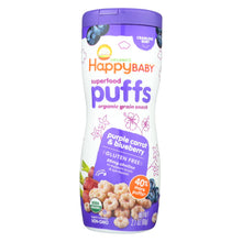 Load image into Gallery viewer, Happy Baby Happy Bites Puffs - Organic Happypuffs Purple Carrot And Blueberry - 2.1 Oz - Quantity: 6
