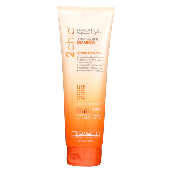 Giovanni Hair Care Products 2chic Shampoo - Ultra-volume Tangerine And Papaya Butter - 8.5 Fl Oz