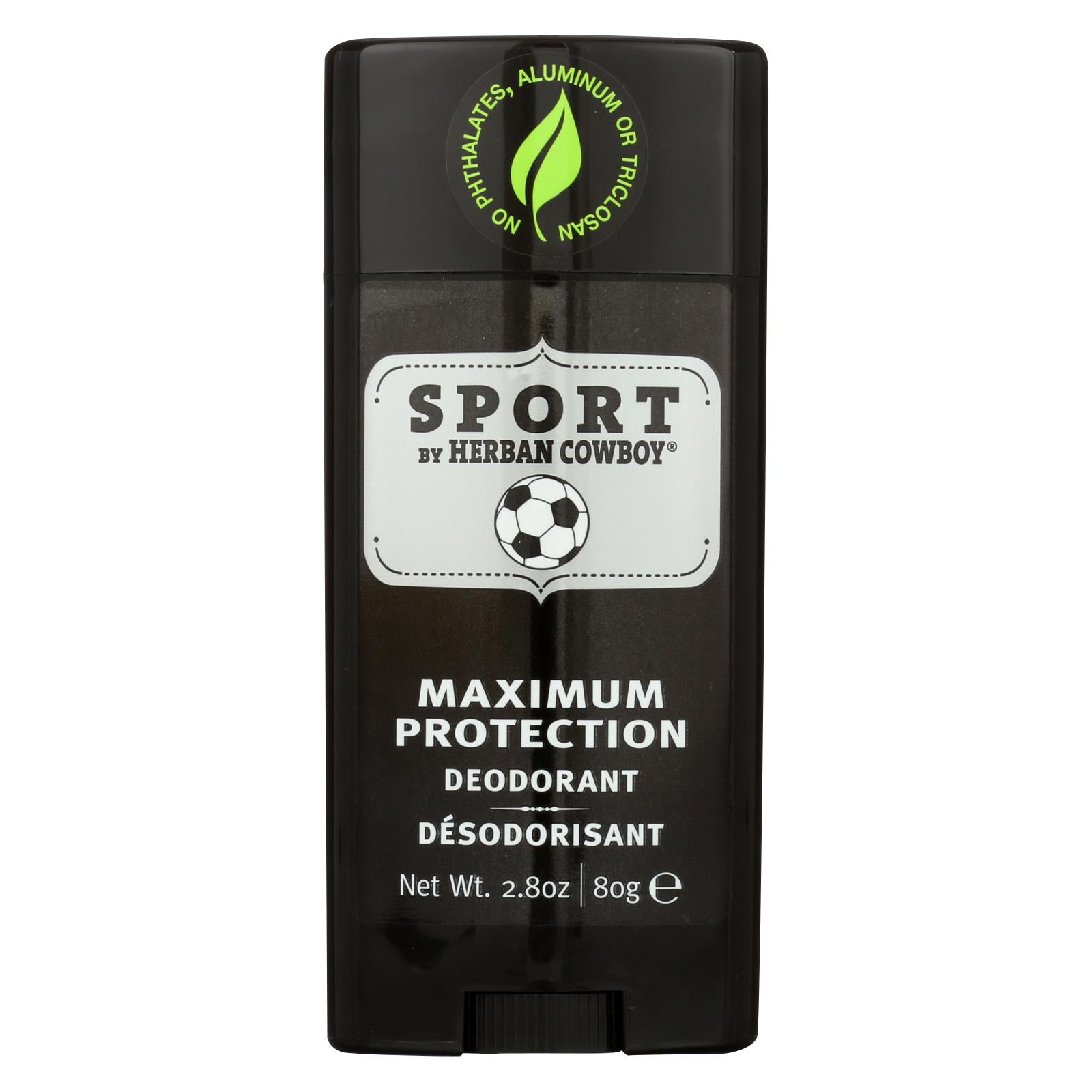 Herban Cowboy Deodorant - Sport Maximum Protection - 2.8 Oz