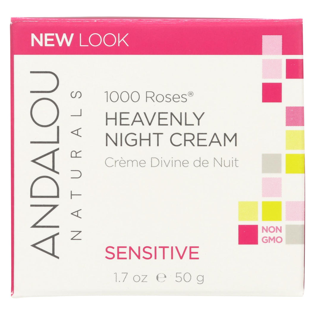 Andalou Naturals Heavenly Night Cream - 1000 Roses - 1.7 Oz
