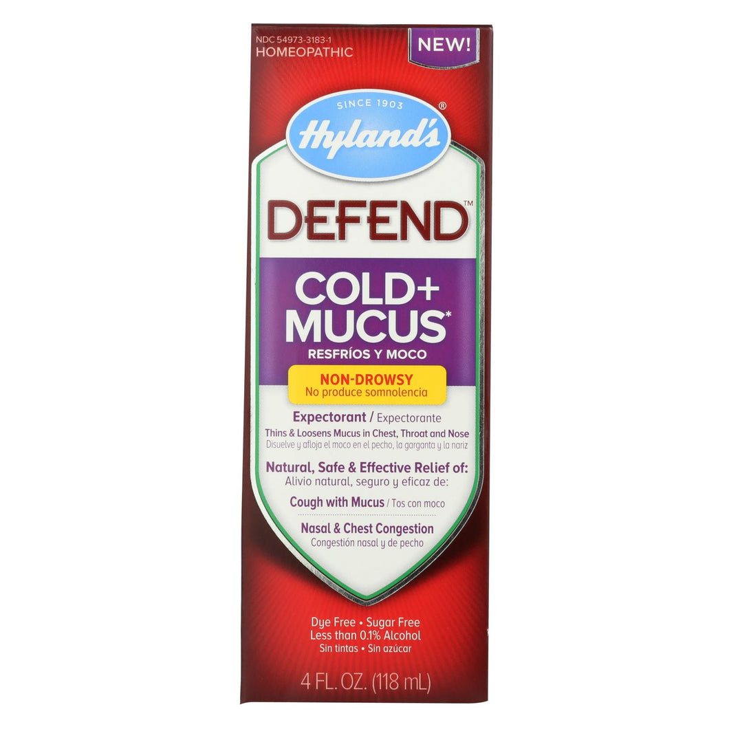 Hylands Homepathic Cold And Mucus - Defend - 4 Fl Oz