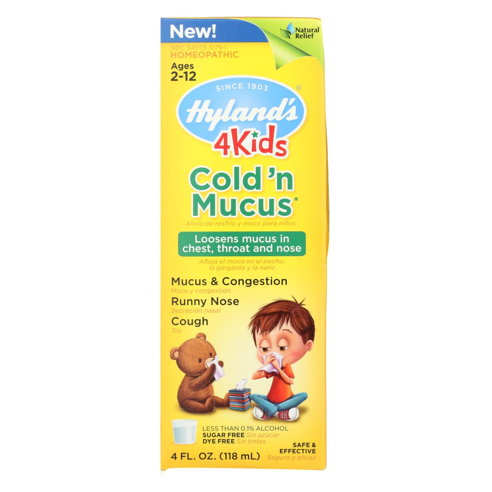 Hylands Homepathic Cold 'n Mucus - 4 Kids - 4 Fl Oz