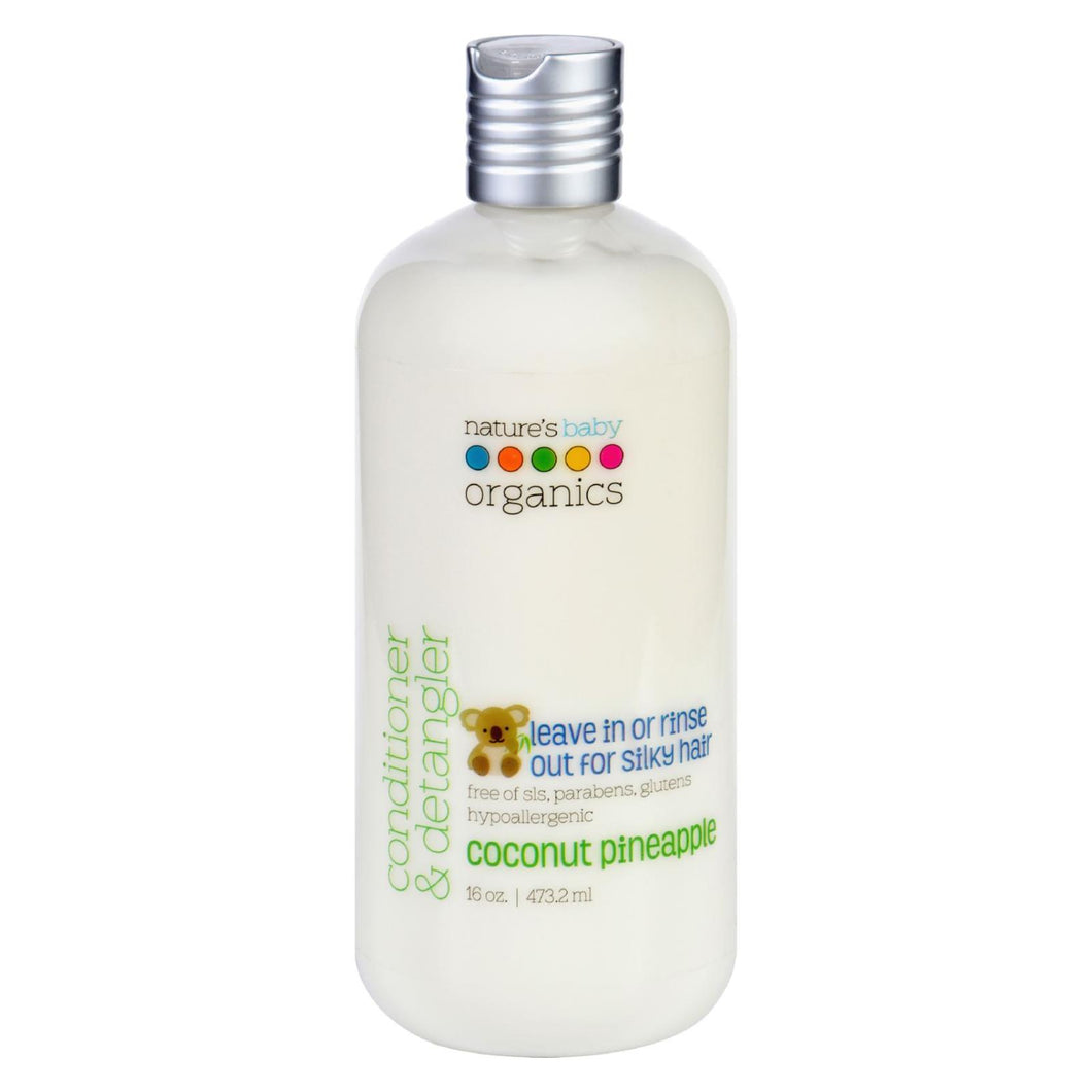 Nature's Baby Organics Conditioner And Detangler - Coconut Pineapple - 16 Oz